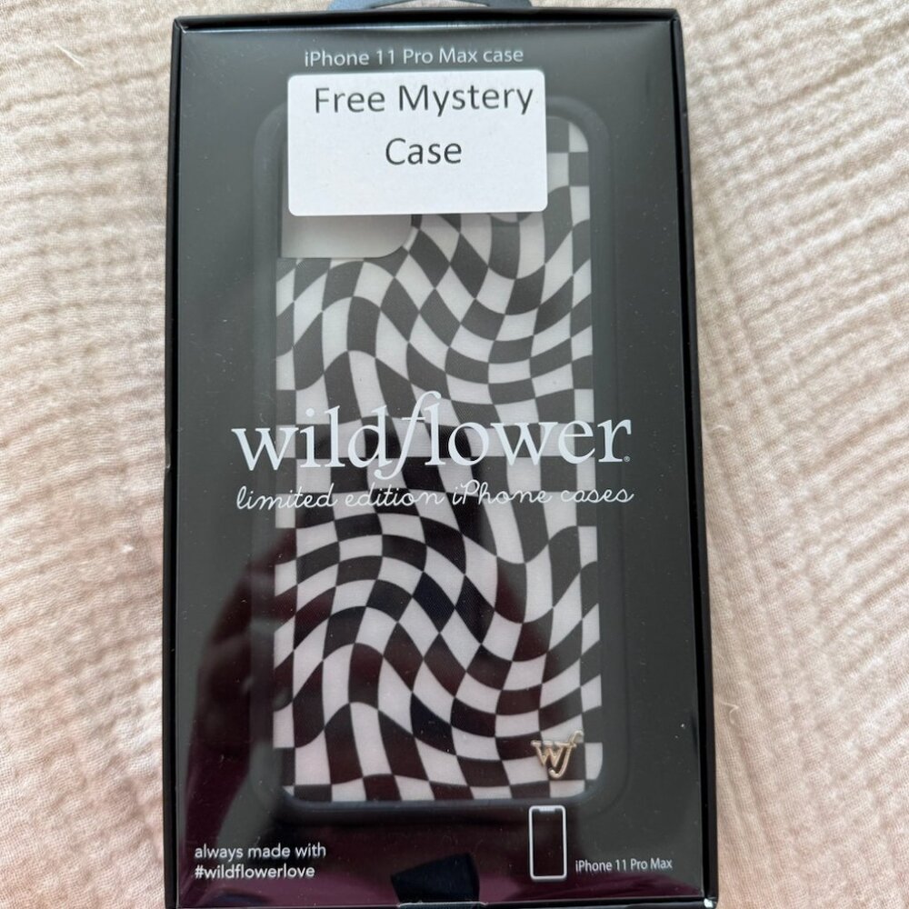 Wildflower iPhone 11 Pro Max Case – Black & White Checkerboard Optical Illusion